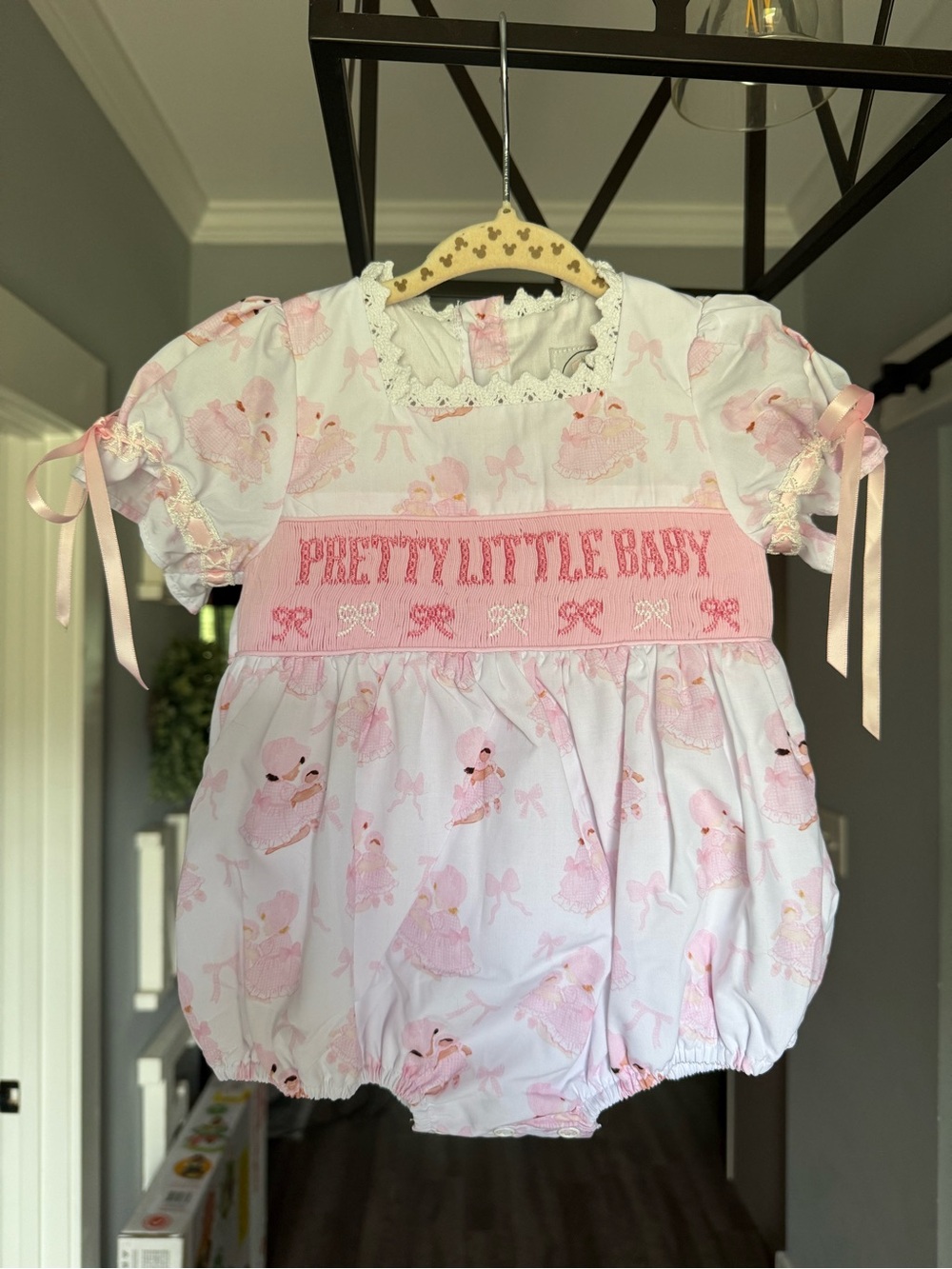 Emi Claire NWOT Pretty Little Baby Pink Smocked Baby Bubble